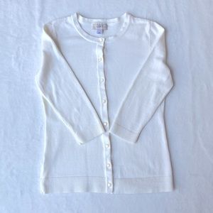 LOFT Petites 3/4 Sleeve Cream Cardigan-Size XSP